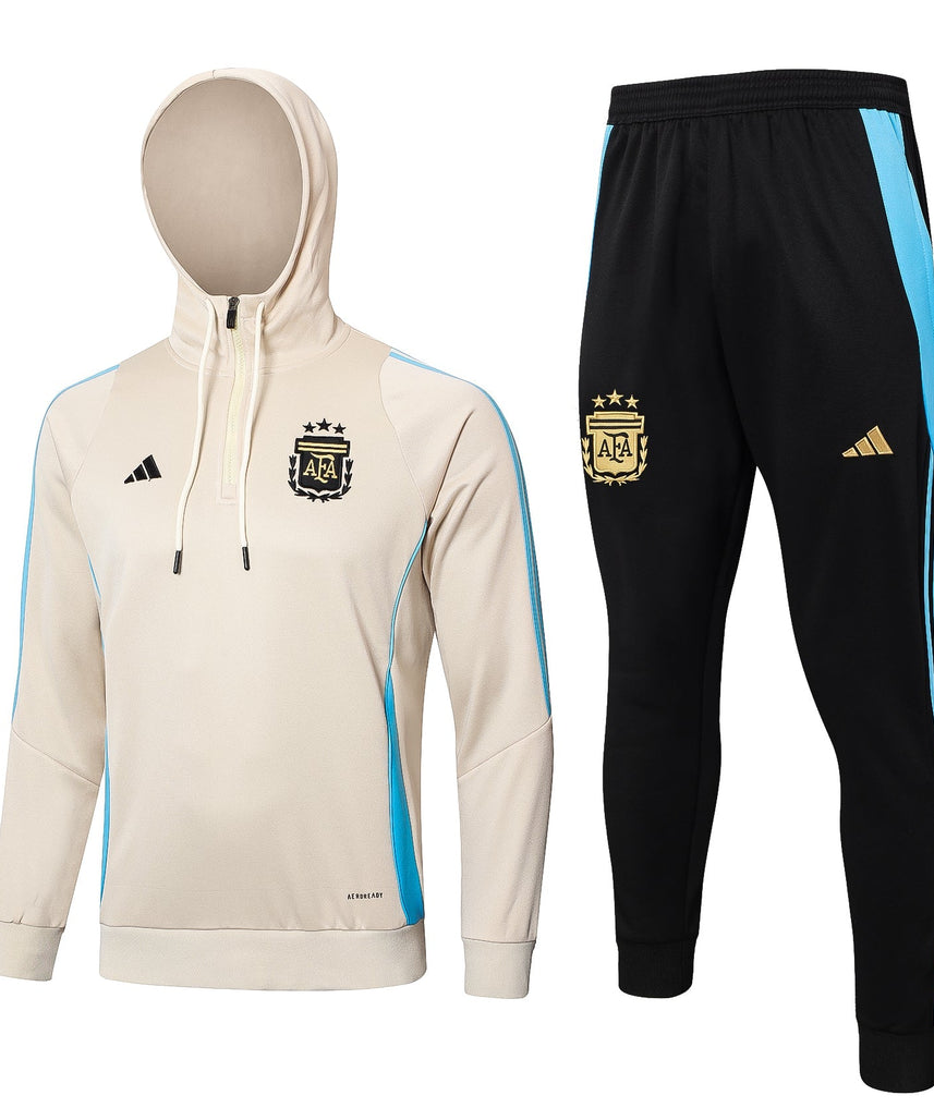 Argentina 2024 Black and Beige Tracksuit