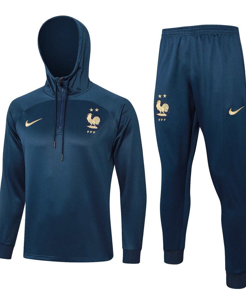 France Dark Blue and Gold Tracksuit