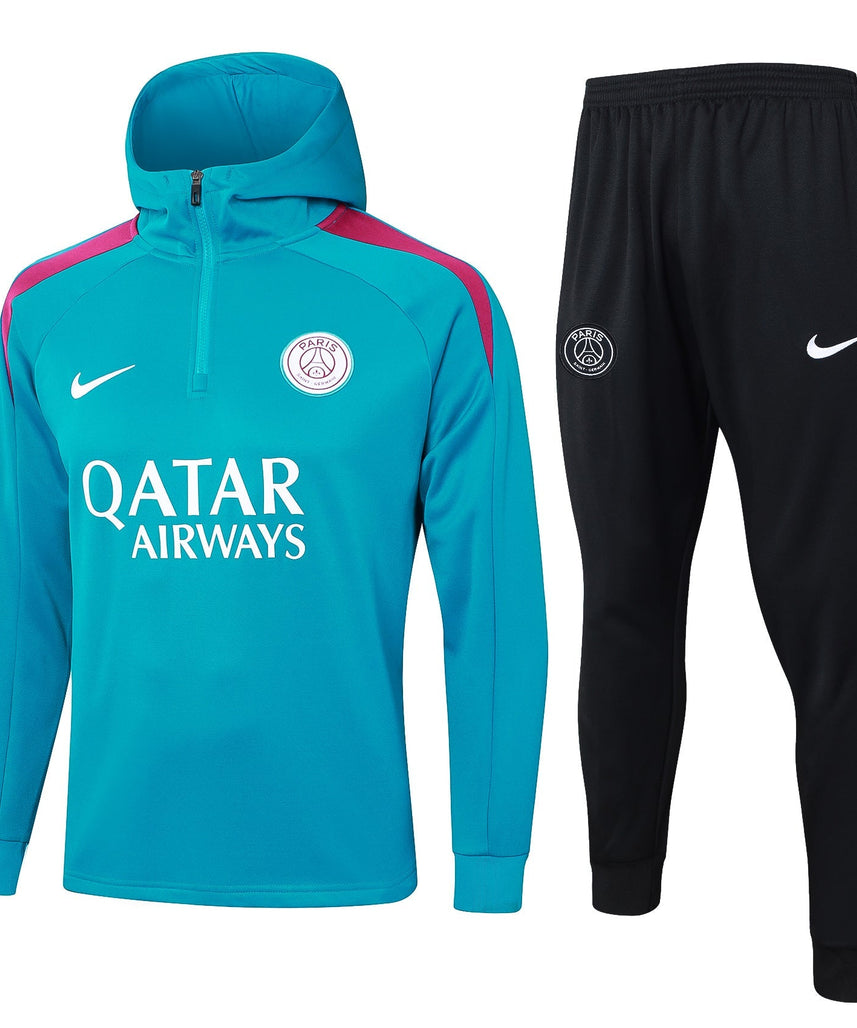 PSG Light Blue and Black Tracksuit