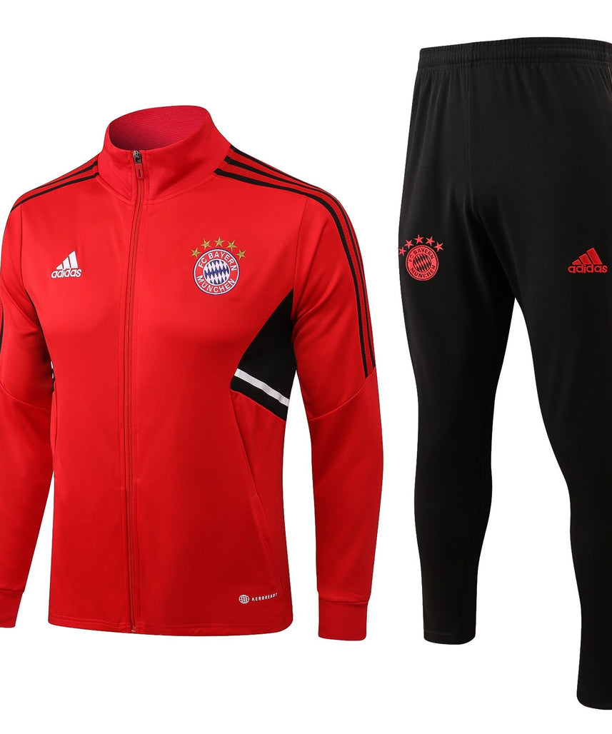 Bayern Munchen Black and Red Tracksuit