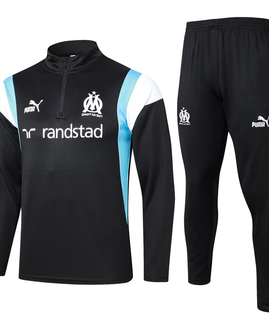 Olympique de Marseille Black Tracksuit