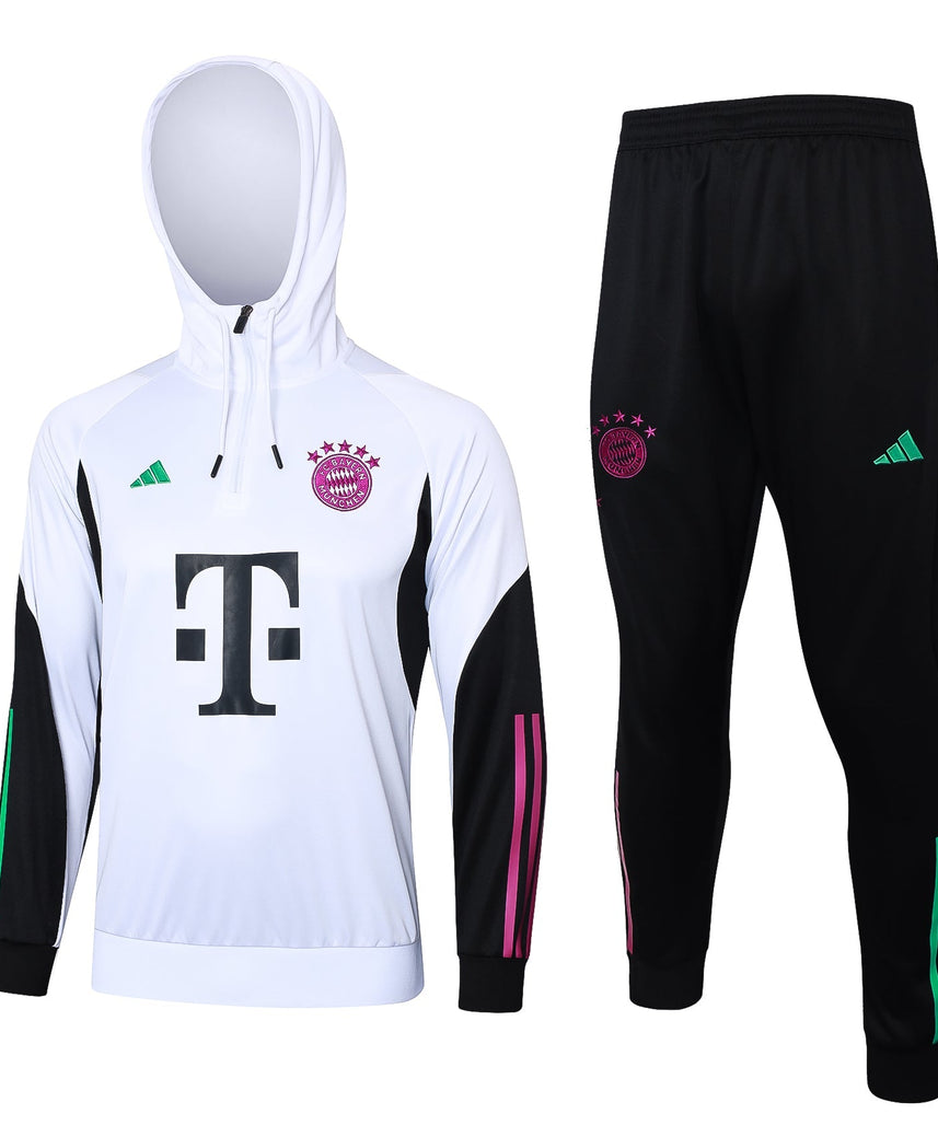Bayern Munchen Black and White Tracksuit