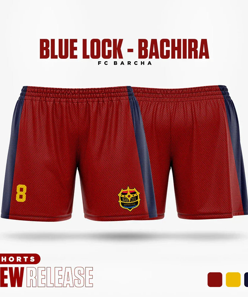 Blue Lock Shorts - FC Barcha Home Kit