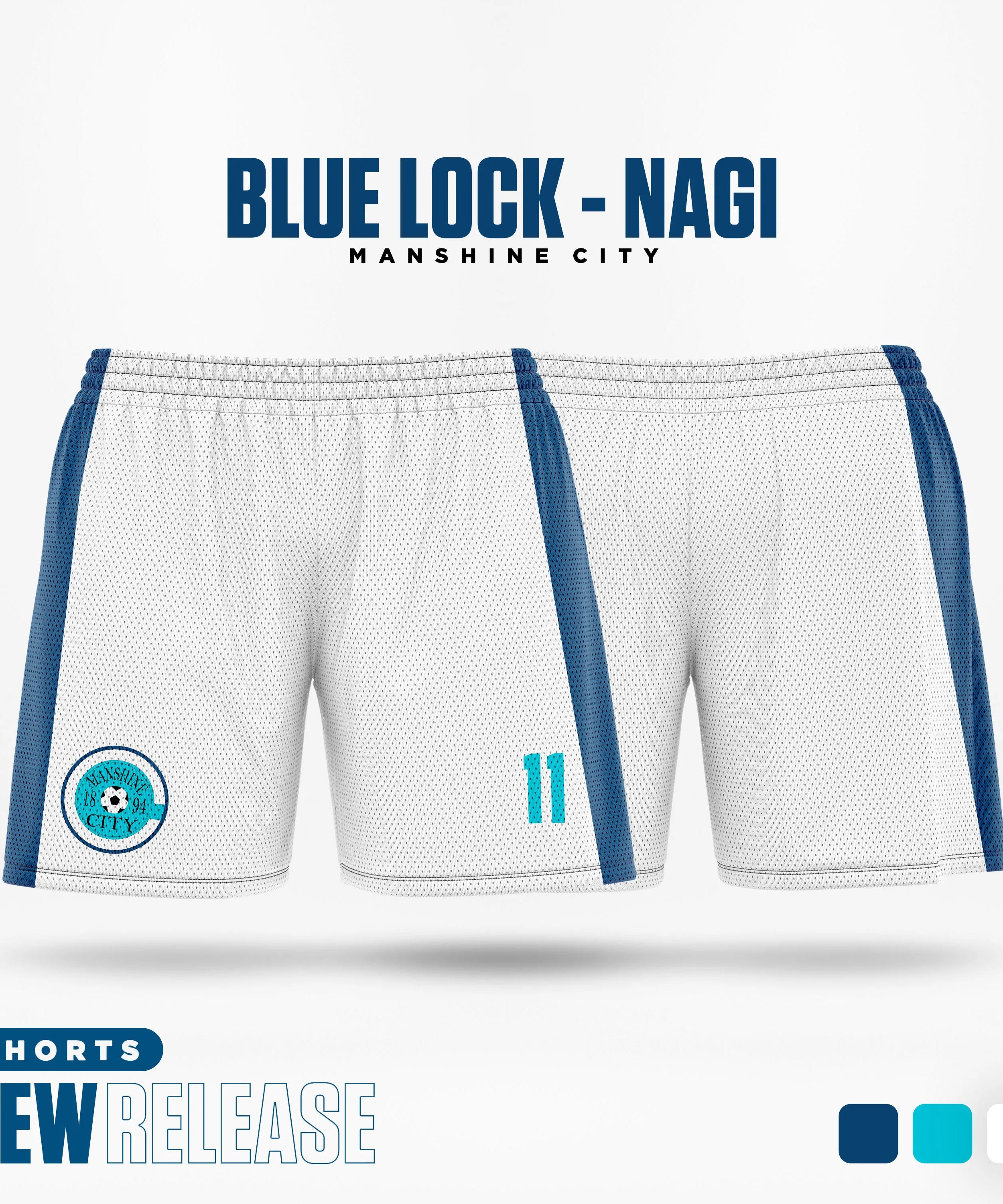 Blue Lock Shorts - Manshine City Away Kit