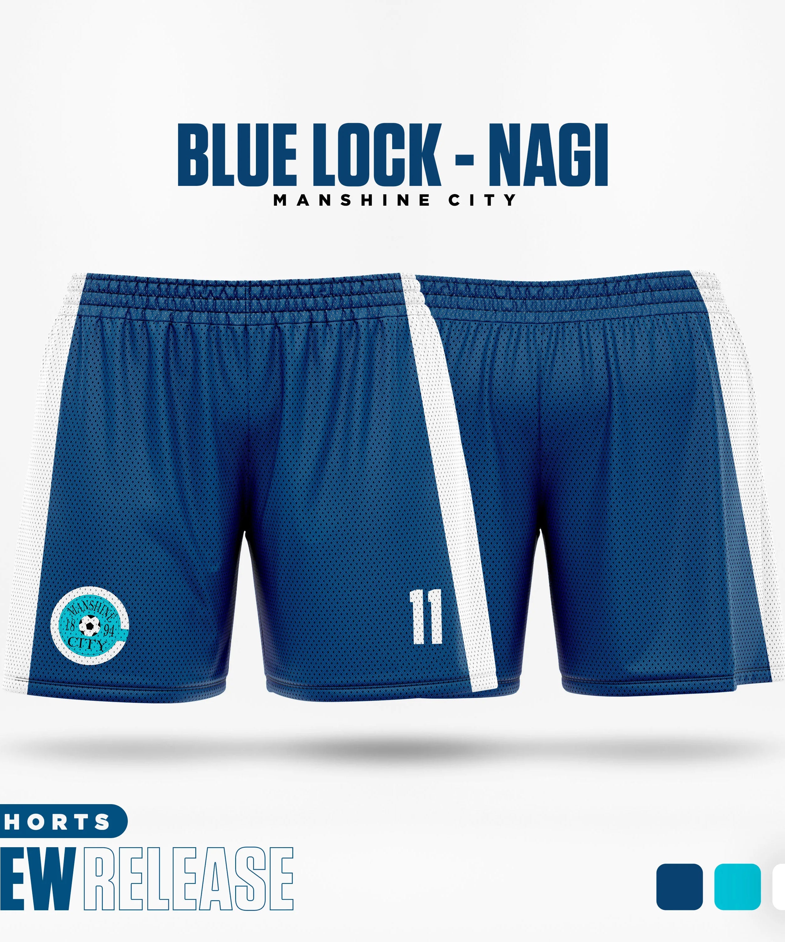 Blue Lock Shorts - Manshine City Home Kit