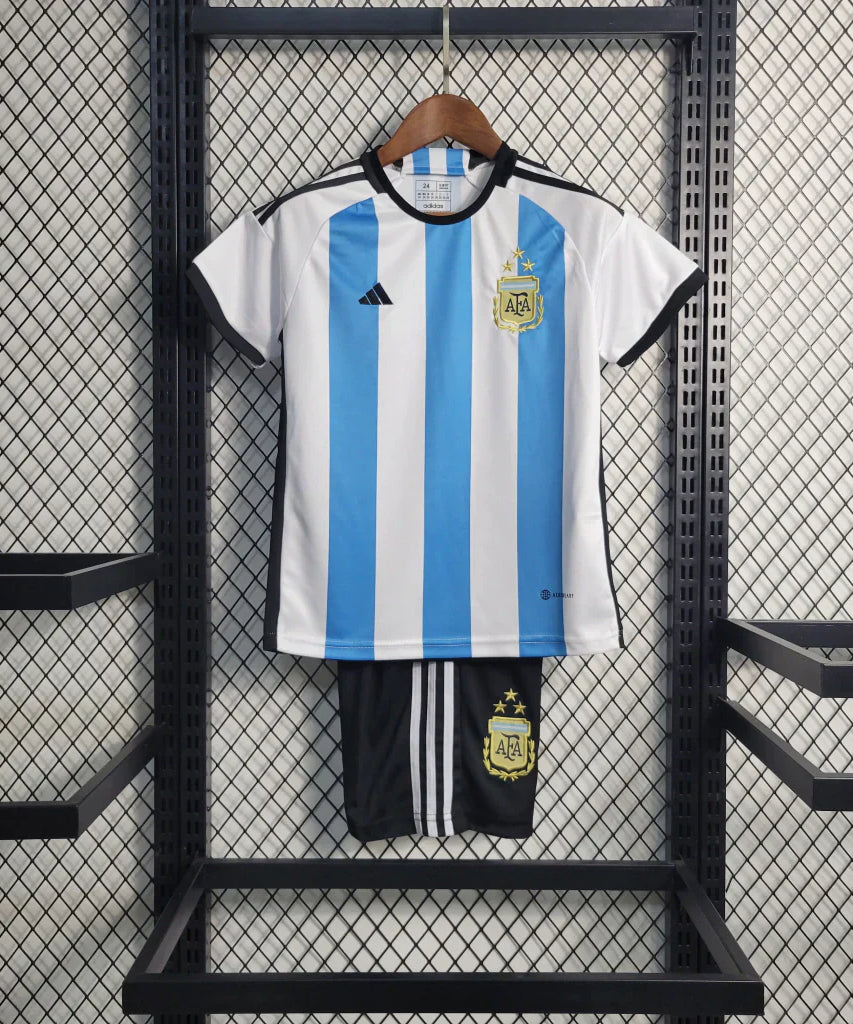 Argentina 2022 World Cup Home Jersey Kids