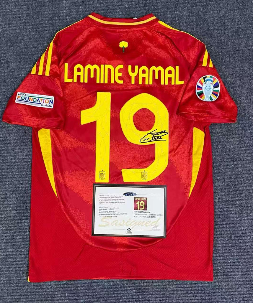 Spain "Lamine Yamal" Signed Shirt